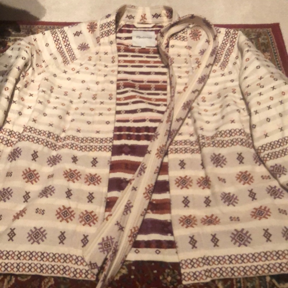 EUC Madewell Jacquard Wrap Sweater - MEDIUM